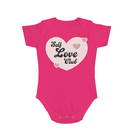 Self Love Club Short Sleeve Baby Bodysuit - Cute Infant Apparel for New Parents