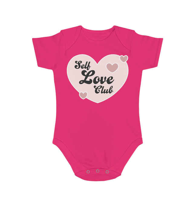 Self Love Club Short Sleeve Baby Bodysuit - Cute Infant Apparel for New Parents
