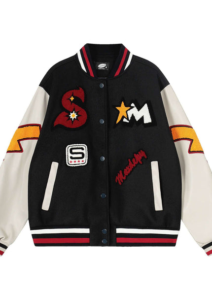 Model wearing Black digital pattern jacket by Grozavu