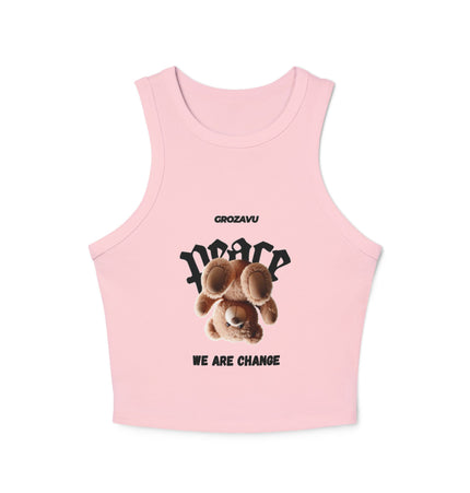 Peaceful Change Women's Racer Tank Top - Casual Comfort for Everyday Style