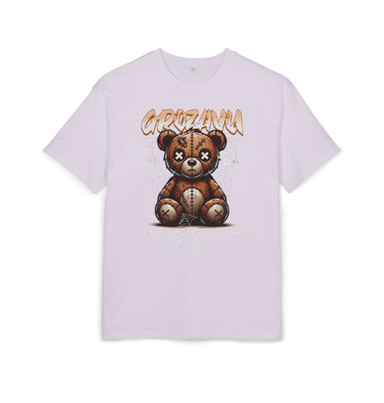 Creepy Teddy Bear Oversize Tee - Unisex Heavyweight Graphic Shirt for Casual Style