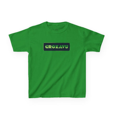 Grozavu Kids Heavy Cotton Tee - Fun Casual Wear for Young Explorers