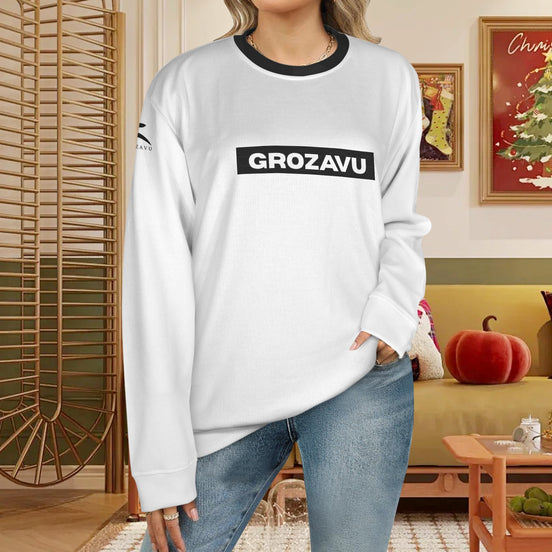 Suéter de Logo Blanco – Grozavu Classic Box Edition