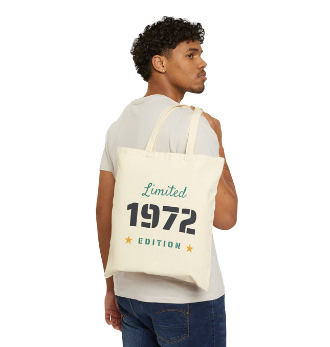 Limited Edition 1972 Cotton Canvas Tote Bag - Stylish & Eco-Friendly