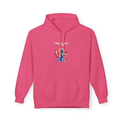 Groovy Dinosaur Unisex Fleece Hoodie - Soft style Comfort for All Seasons