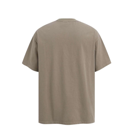 Retro Washed Letter TShirt – Loose Fit back view in vintage washed finish, showcasing relaxed hip-hop style.