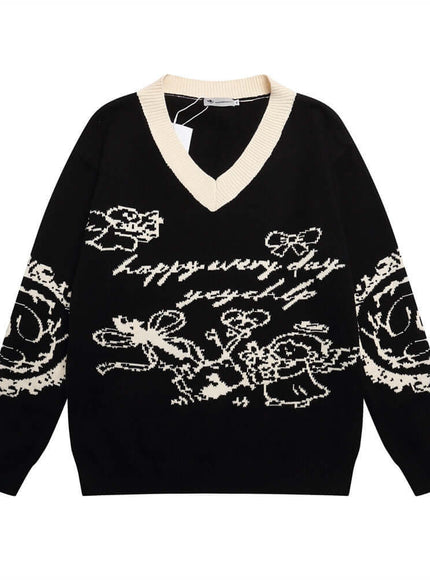 Model wearing Black mohair knit sweater large by Grozavu