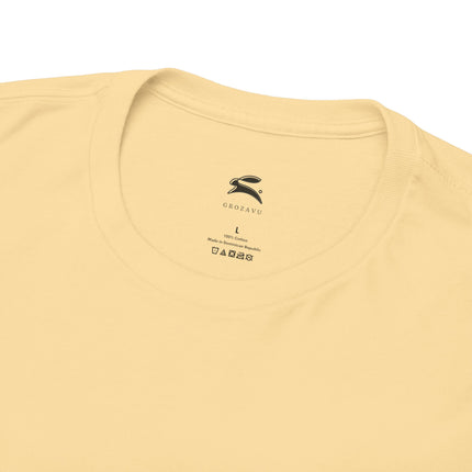 Casual Unisex Heavy Cotton Tee - Grave Logo, Perfect for Everyday Wear