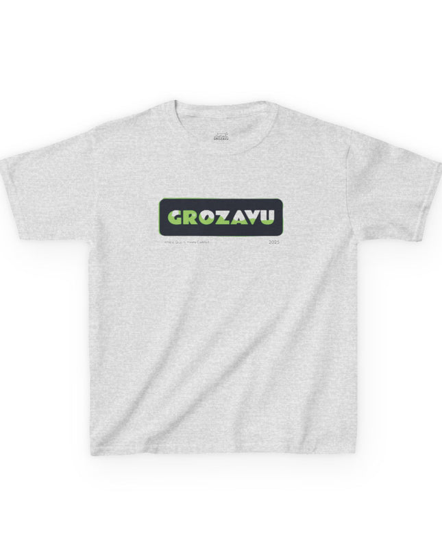Grozavu Kids Heavy Cotton Tee - Fun Casual Wear for Young Explorers