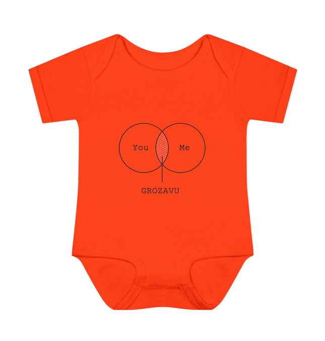 You Me Baby Bodysuit - Cute Infant Orange Outfit for Celebrations