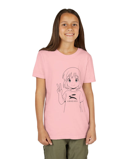 Cartoon Graphic Jugend T-Shirt | Grozavu