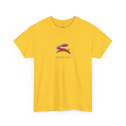 Casual Unisex Heavy Cotton Tee - Grave Logo, Perfect for Everyday Wear