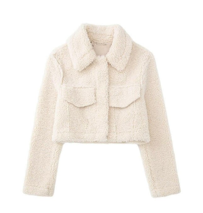 Cozy Winter Chic: Lapel Fleece Coat at €65.99