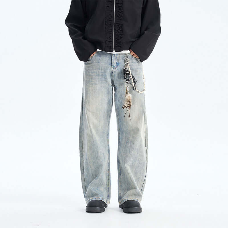 Blue washed denim with Grozavu logo