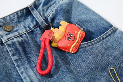 Embroidered College Style Cartoon Patch Denim Pants