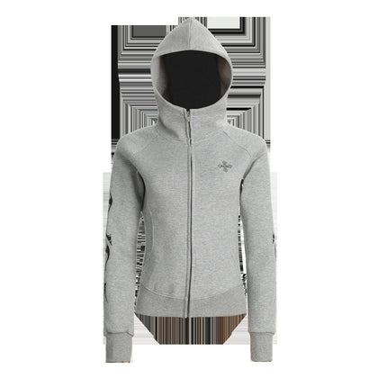 Vintage Gothic Zip-Up Hoodie – Slim Fit Streetwear