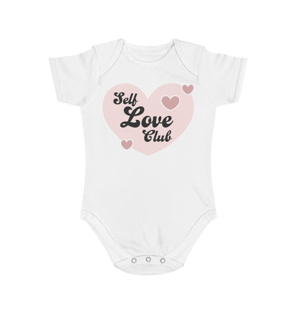 Self Love Club Short Sleeve Baby Bodysuit - Cute Infant Apparel for New Parents