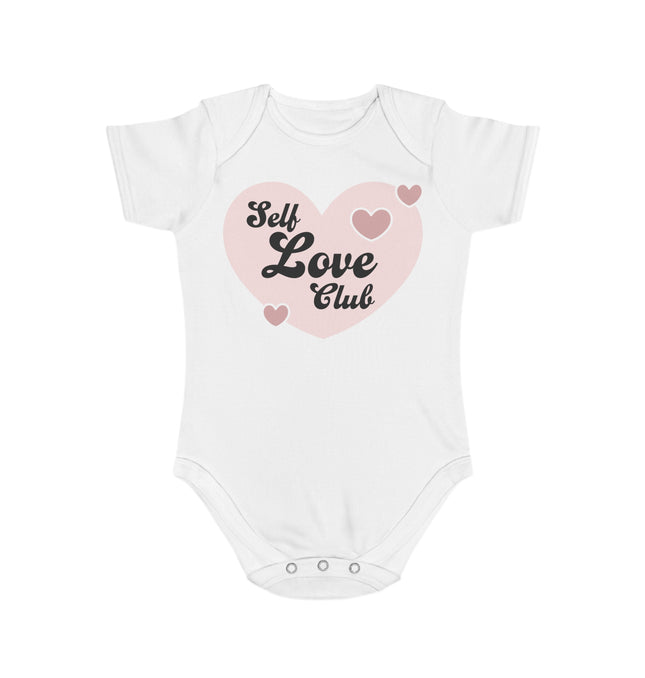 Self Love Club Short Sleeve Baby Bodysuit - Cute Infant Apparel for New Parents