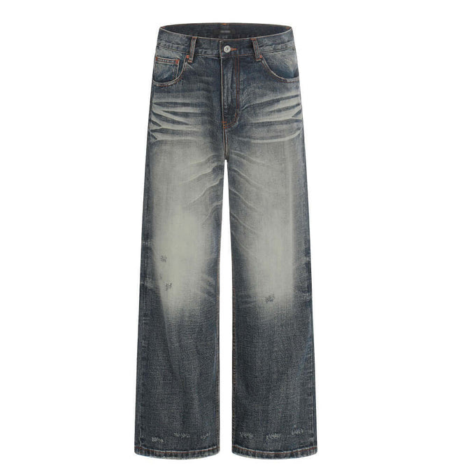 Polish white washed denim pants