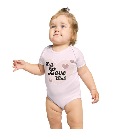 Self Love Club Short Sleeve Baby Bodysuit - Cute Infant Apparel for New Parents