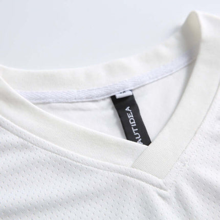 Digital Print Jersey TShirt - Loose Fit close-up showing collar and fabric texture.