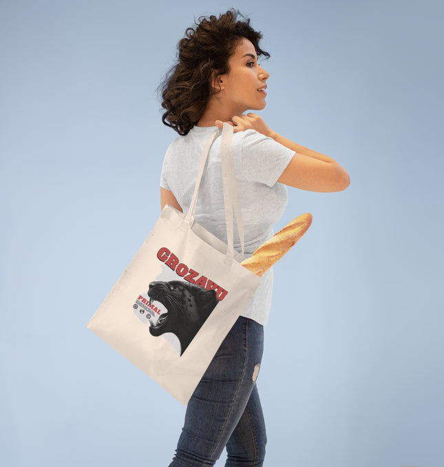 Primal Panther Graphic Tote Bag | Eco-Friendly Shopping & Style