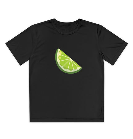 Youth Competitor Tee - Fun Lime Slice Design for Active Kids