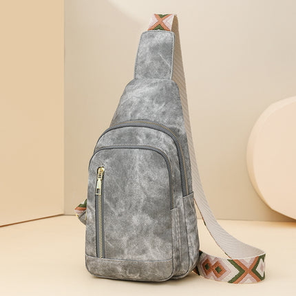 Retro Chest Bag Women's Texture Soft Leather Backpack  New Fashion Versatile Chest Bag Women's Casual One Shoulder Diagonal
