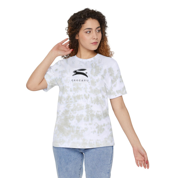 Unisex Tie-Dye T-Shirt with Grave Logo for Trendy Fashion Lovers
