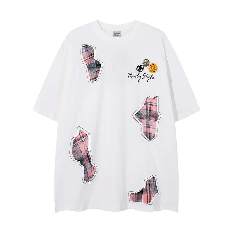 Applique Badge Graphic Tee styling detail - Premium Streetwear