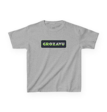 Grozavu Kids Heavy Cotton Tee - Fun Casual Wear for Young Explorers