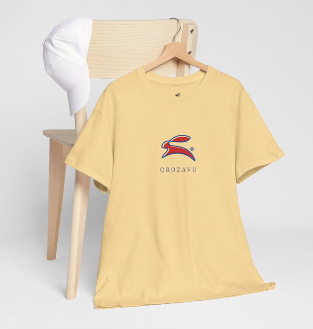 Casual Unisex Heavy Cotton Tee - Grave Logo, Perfect for Everyday Wear