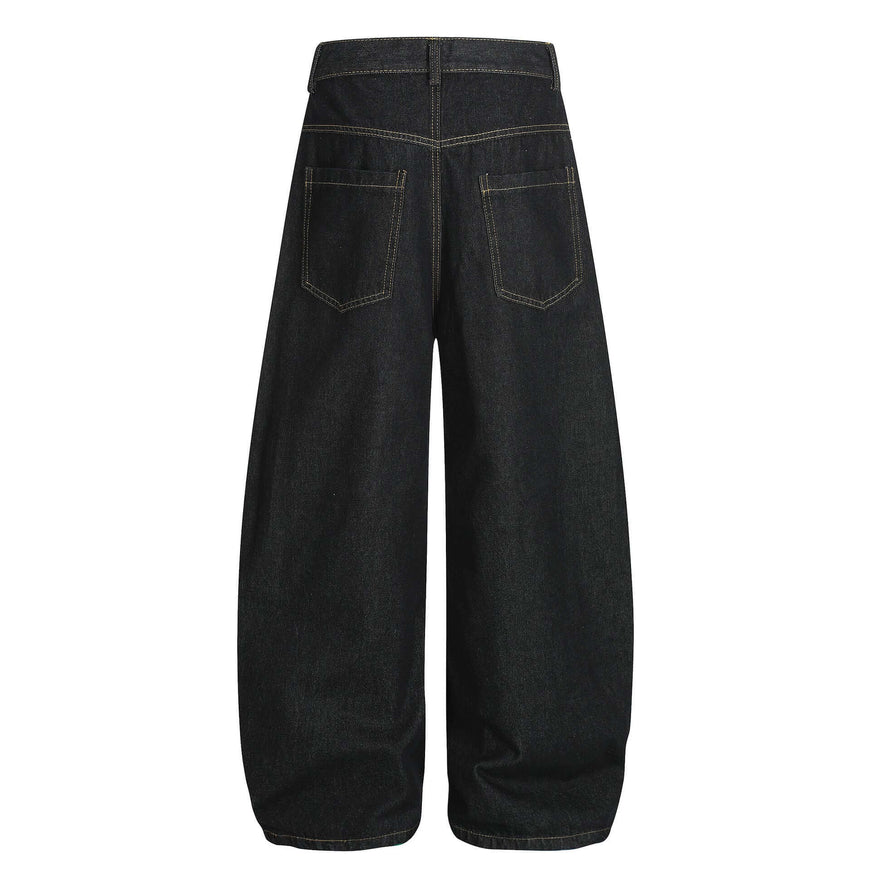 Black cartoon print non iron cotton with Grozavu logo