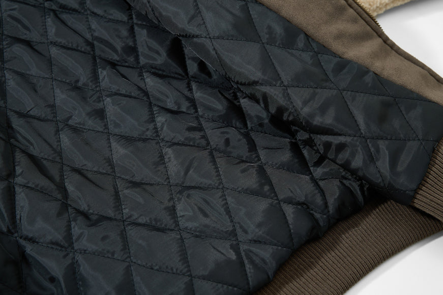 Veste en coton avec col en fourrure et veste en polaire