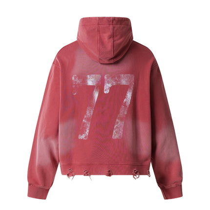 Sudadera con Letra de Strass Lavada Vintage – Corte Suelto