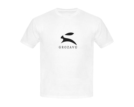 Grozavu Bunny Tee for Girls – White Cotton