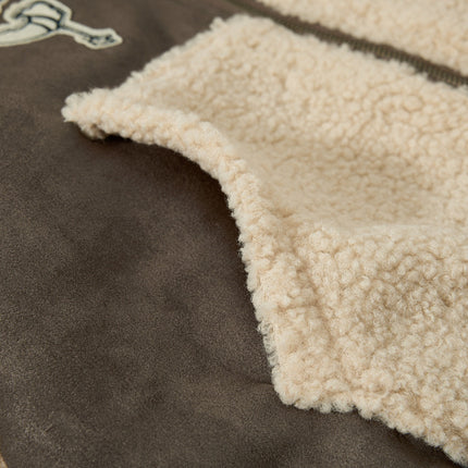 Warme Baumwolljacke mit Pelzkragen