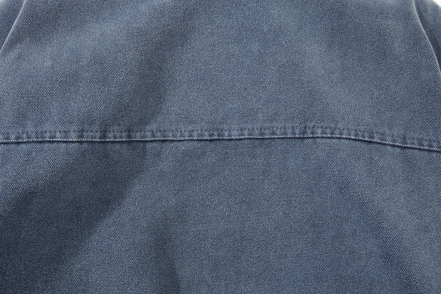 Giacca di cotone con colletto di lana e pile