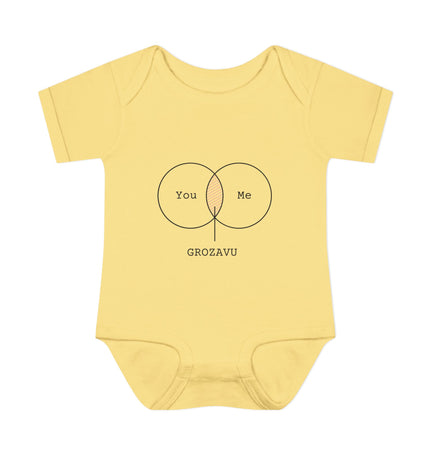 You Me Baby Bodysuit - Cute Infant Orange Outfit for Celebrations