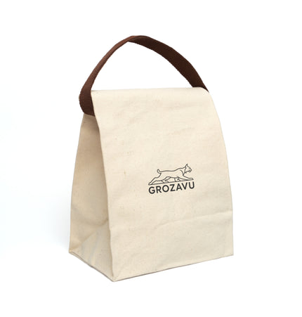 Eco-Friendly Canvas Lunch Bag with Strap - Perfect for On-the-Go Meals
