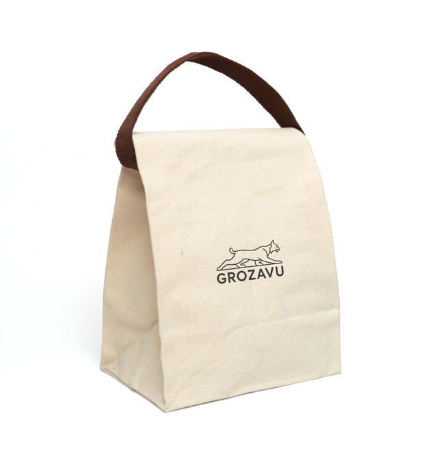 Eco-Friendly Canvas Lunch Bag with Strap - Perfect for On-the-Go Meals