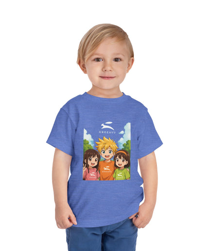 Kurzarm-T-Shirt für Kleinkinder | Grozavu Design
