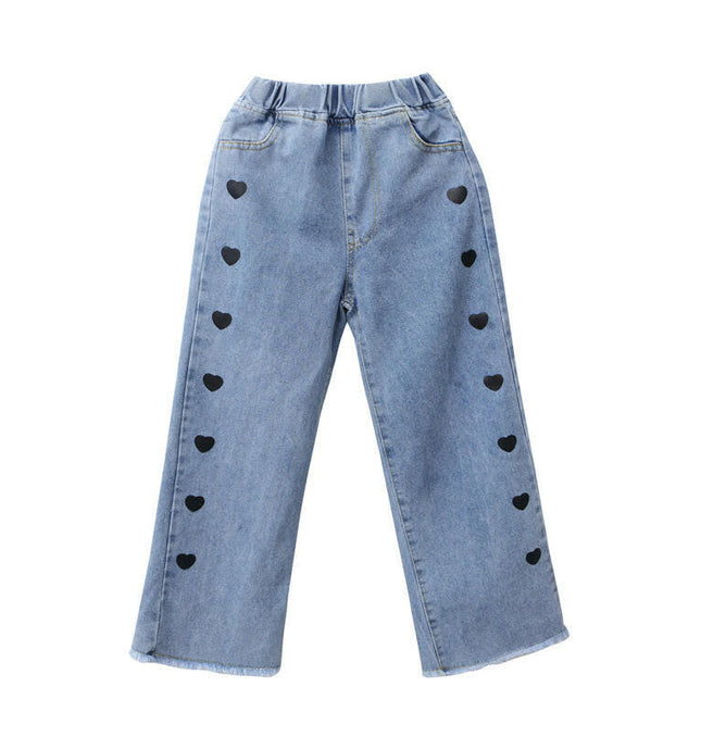 Girls' Wide-leg Denim Pants at €19.99