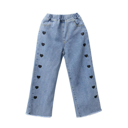 Girls' Wide-leg Denim Pants at €19.99