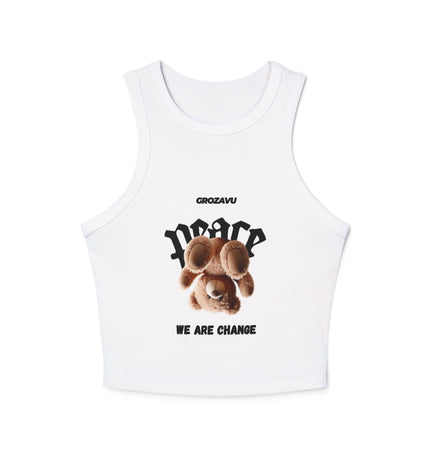 Peaceful Change Women's Racer Tank Top - Casual Comfort for Everyday Style