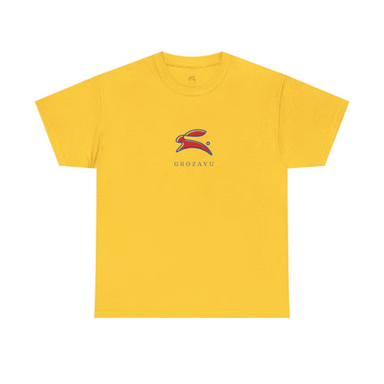 Casual Unisex Heavy Cotton Tee - Grave Logo, Perfect for Everyday Wear