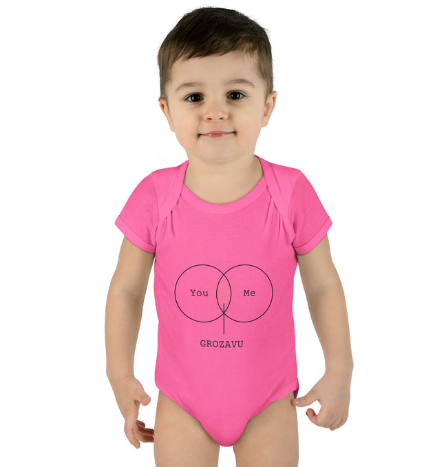 You Me Baby Bodysuit - Cute Infant Orange Outfit for Celebrations