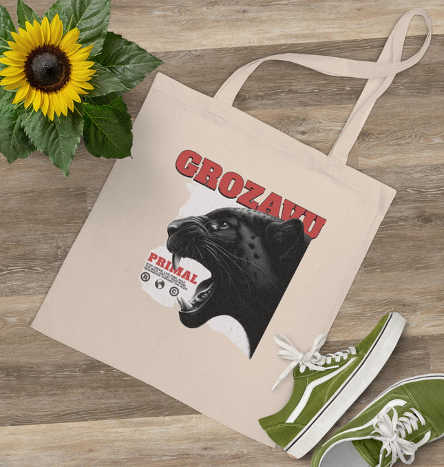 Primal Panther Graphic Tote Bag | Eco-Friendly Shopping & Style