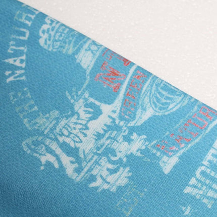 Magazine Printed Zip-Up Hoodie – Loose Fit featuring a striking magazine-inspired print design in blue.