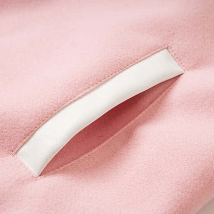 Letter Embroidery Colorblock Jacket